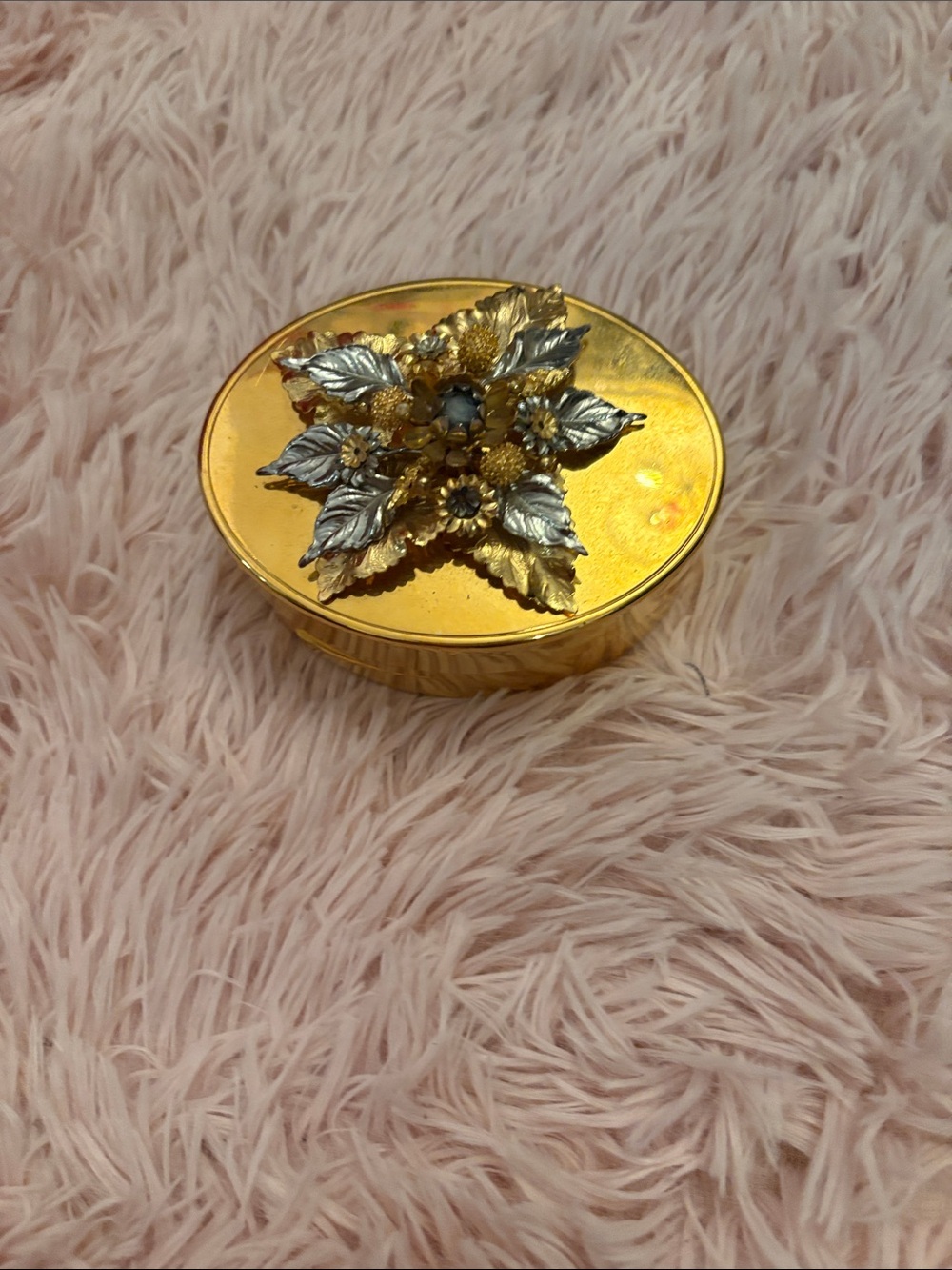 Gorham Gold and Silver Floral Leaf Brooch